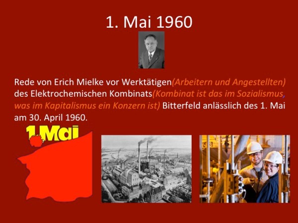 01. Mai 1960: Rede vor Chemiearbeitern in&nbsp;Bitterfeld